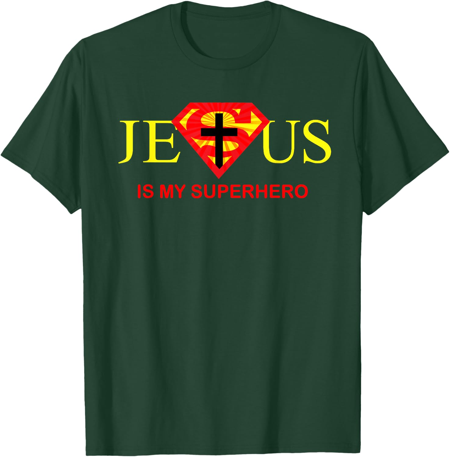 Jesus Is My Superhero Cute Powerful Christian T-Shirt - T-Shirt | Forest