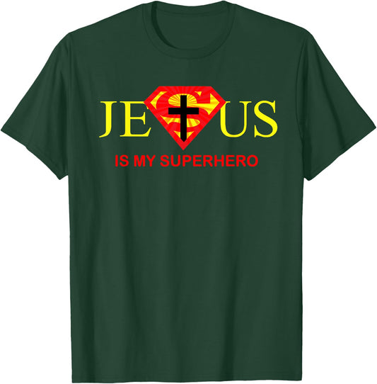Jesus Is My Superhero Cute Powerful Christian T-Shirt - T-Shirt | Forest
