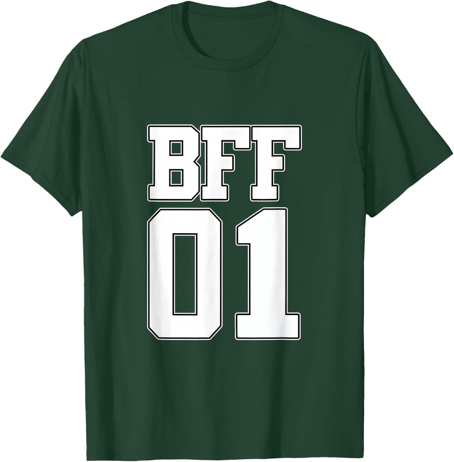 BFF 01 Best Friends Matching Bestie Friendship Day Shirt T-Shirt - T-Shirt | Forest