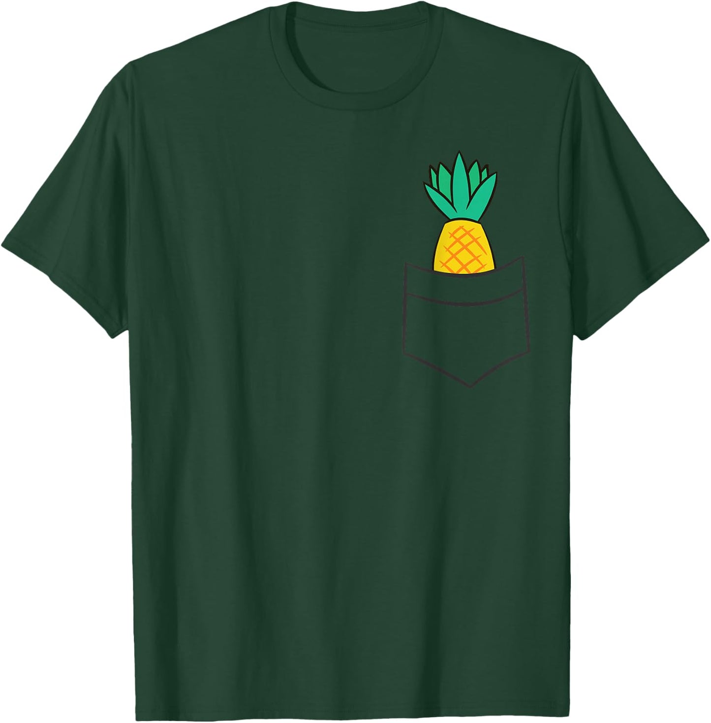 Pineapple Cute Pineapple In a Pocket T-Shirt - T-Shirt | Forest