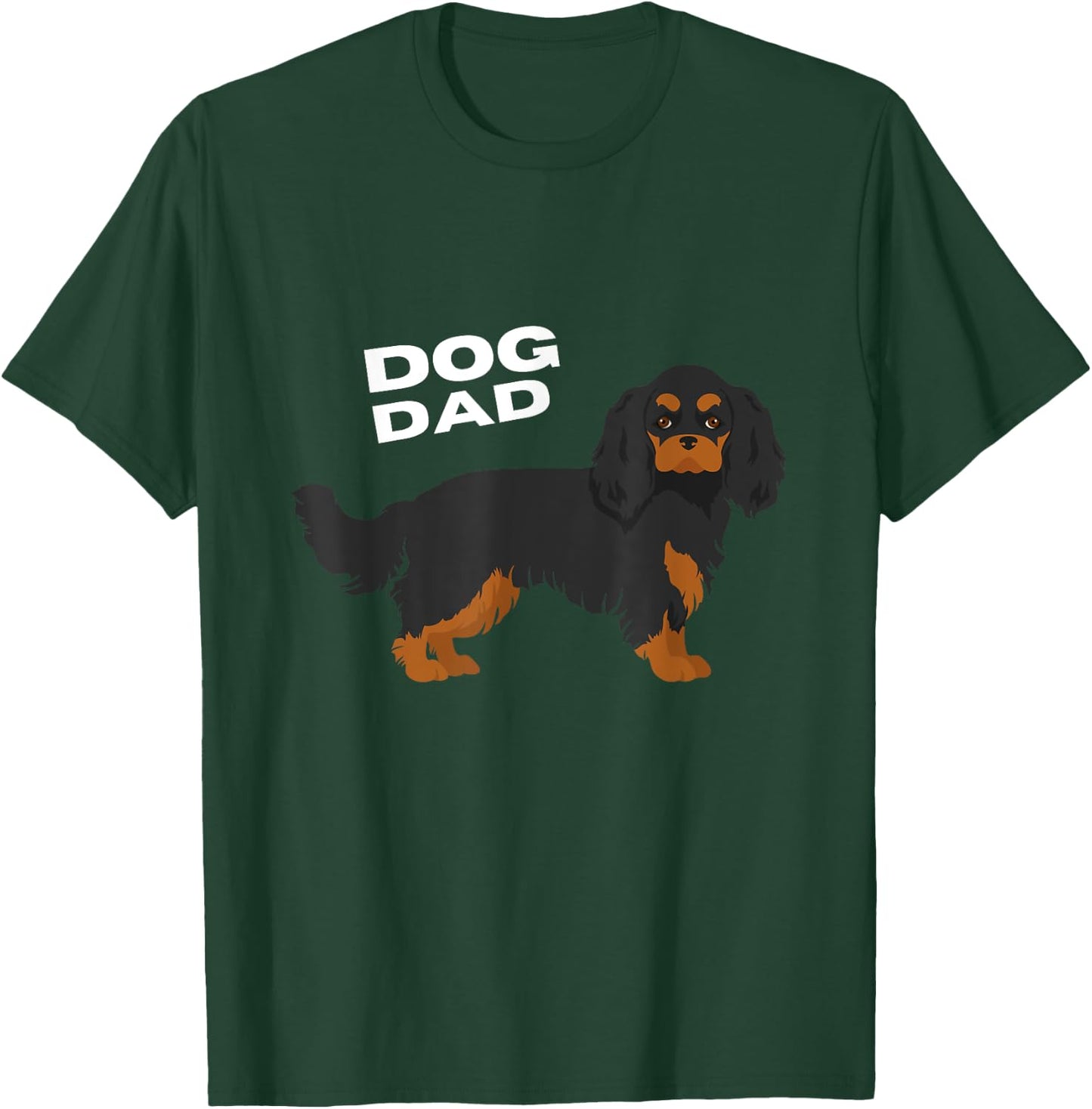 Black & Tan Cavalier King Charles Spaniel Dog Dad Man T-Shirt - T-Shirt | Forest
