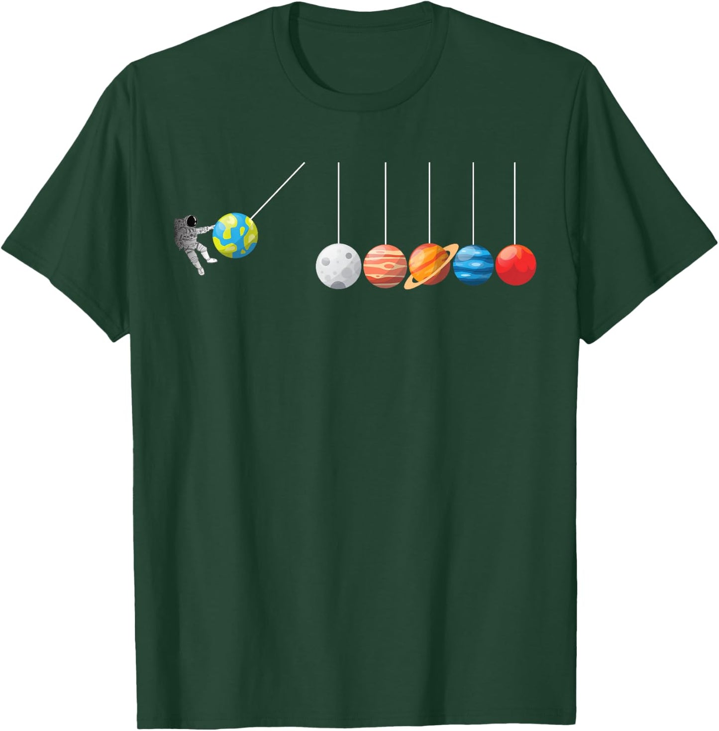 Funny Astrophysicist Shirt Planets Newton´s Cradle T-Shirt - T-Shirt | Forest