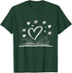 Bookworm Librarian Valentines Day Gift Book Reading T-Shirt - T-Shirt | Forest
