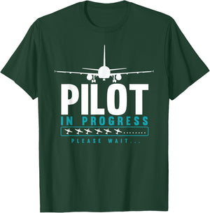 Pilot In Progress, Future Pilot Toy Airplane T-Shirt - T-Shirt | Forest