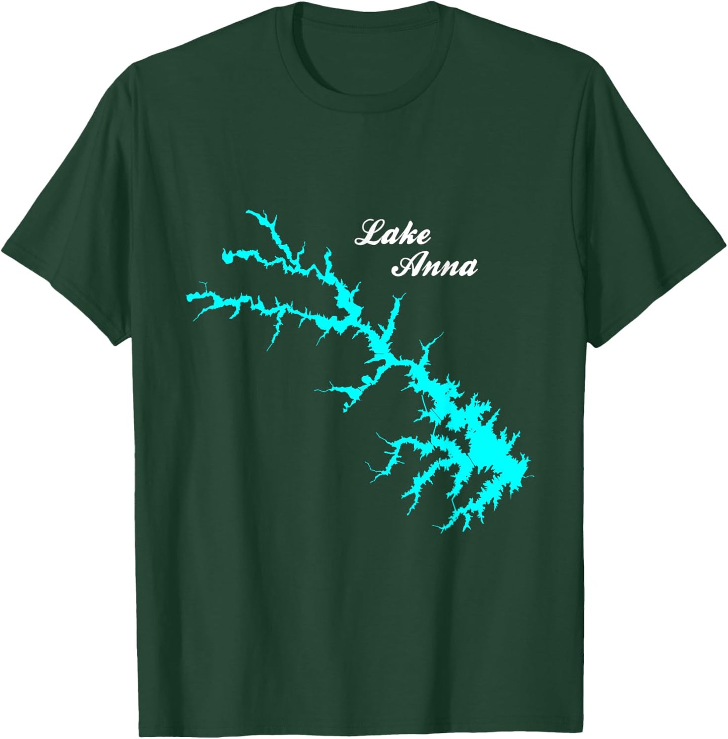 Minimalist Lake Anna, Virginia T-Shirt - T-Shirt | Forest