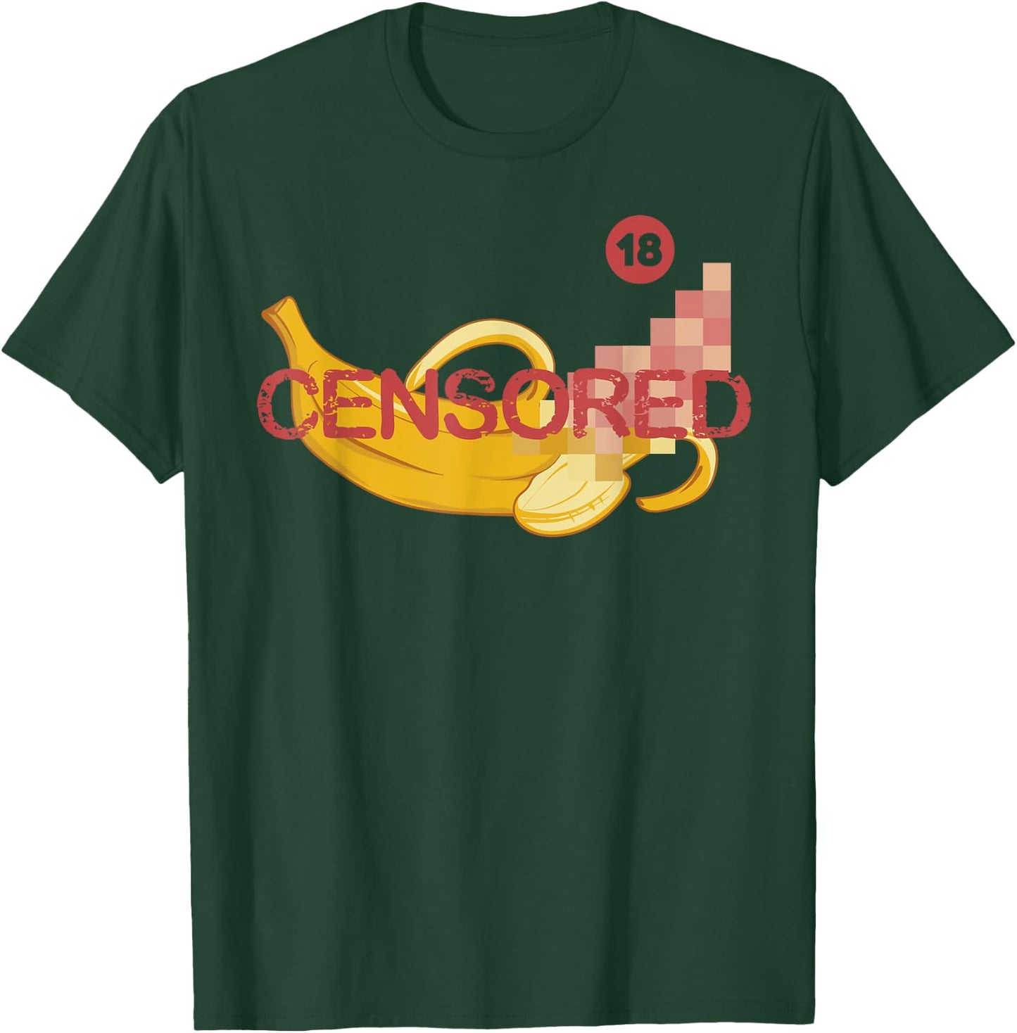 Censored Banana Funny Apparel T-Shirt - T-Shirt | Forest