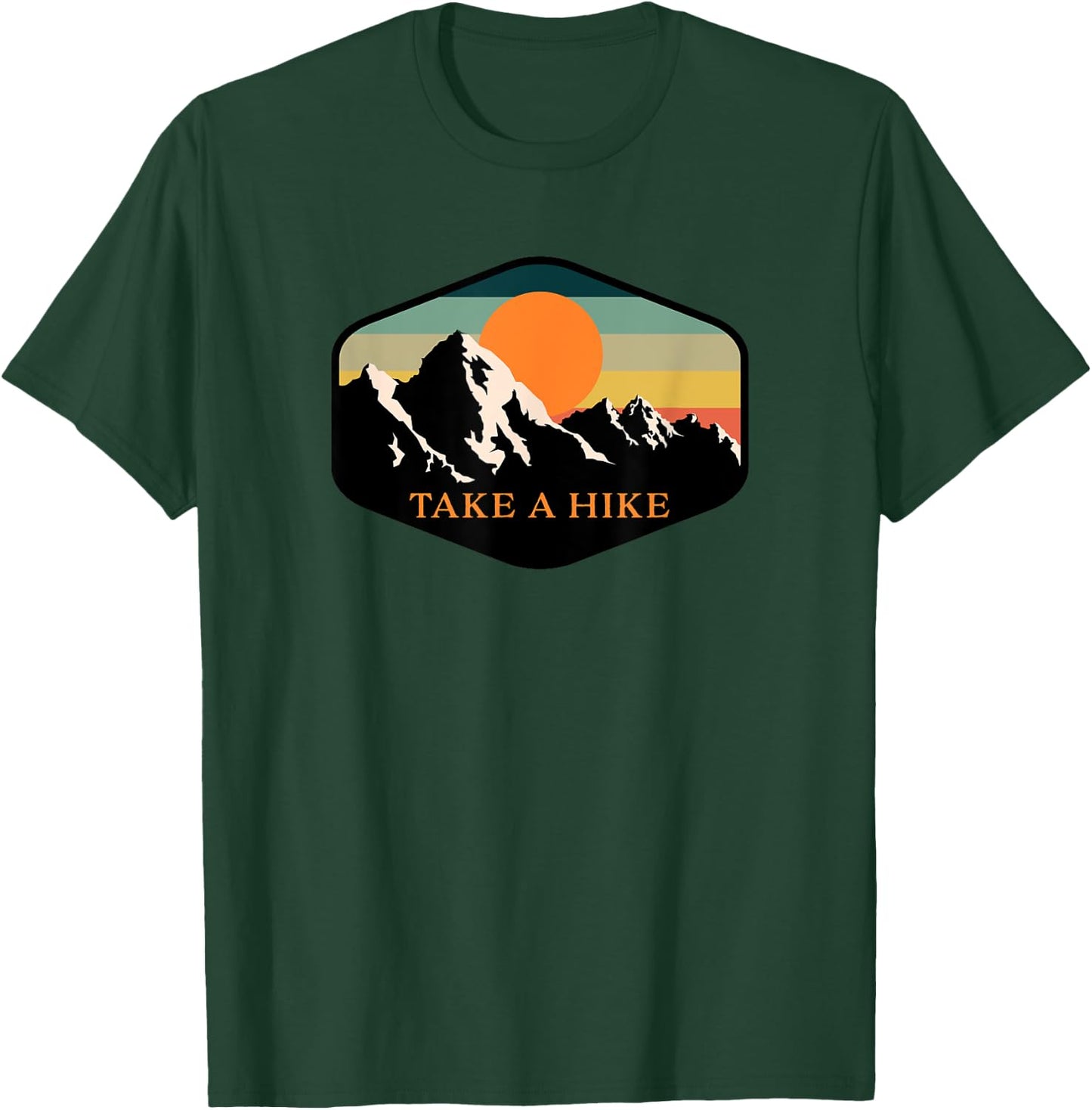 Outdoor Adventures by Esi Images Take a Hike Retro Vintage -adult Hiking - Black - S T-Shirt - T-Shirt | Forest
