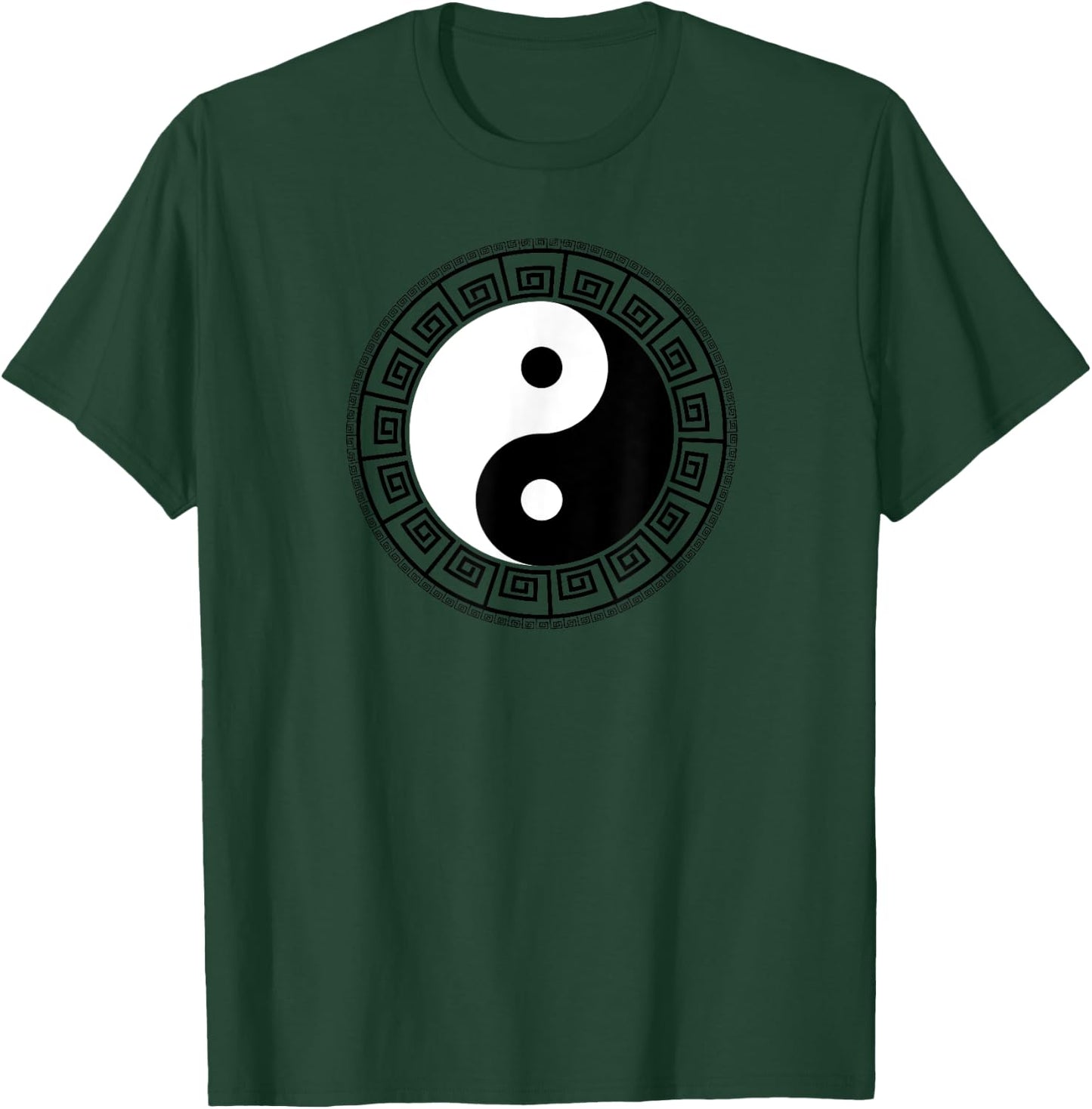 Greek Key Ying Yang Feng Shui Yin Yang T-Shirt - T-Shirt | Forest