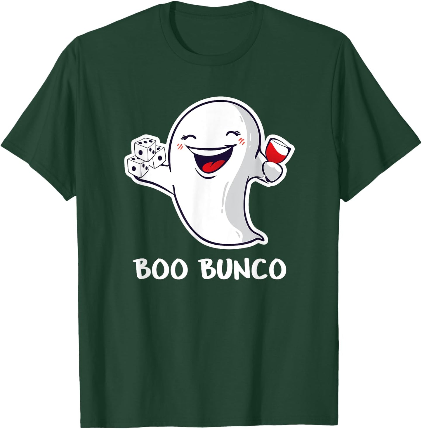 Bunco Halloween Cute Boo Bunco Ghost Gift T-Shirt - T-Shirt | Forest