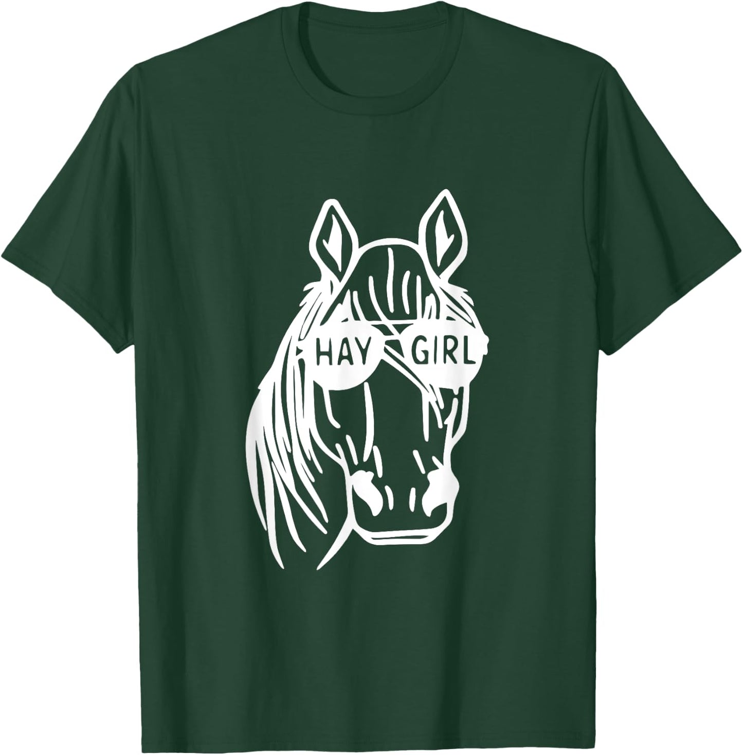 Horse Riding Cowgirl Farming Mare Lovers Hay Girl T-Shirt - T-Shirt | Forest