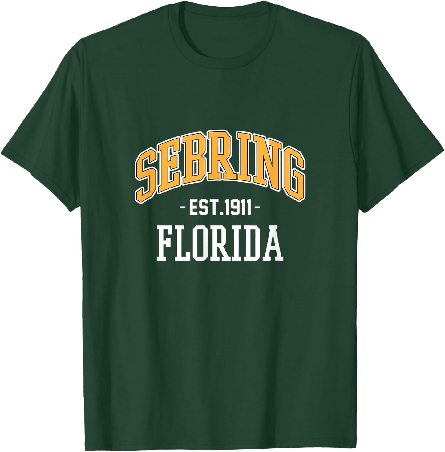 Sebring Florida Fl Map Est 1911 T-Shirt - T-Shirt | Forest