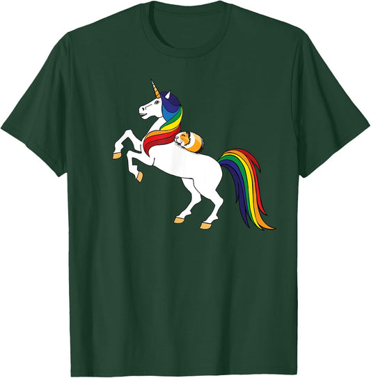 Kids Girls Cute Wheek Merch Unicorn Guinea Pig Lover T-Shirt - T-Shirt | Forest