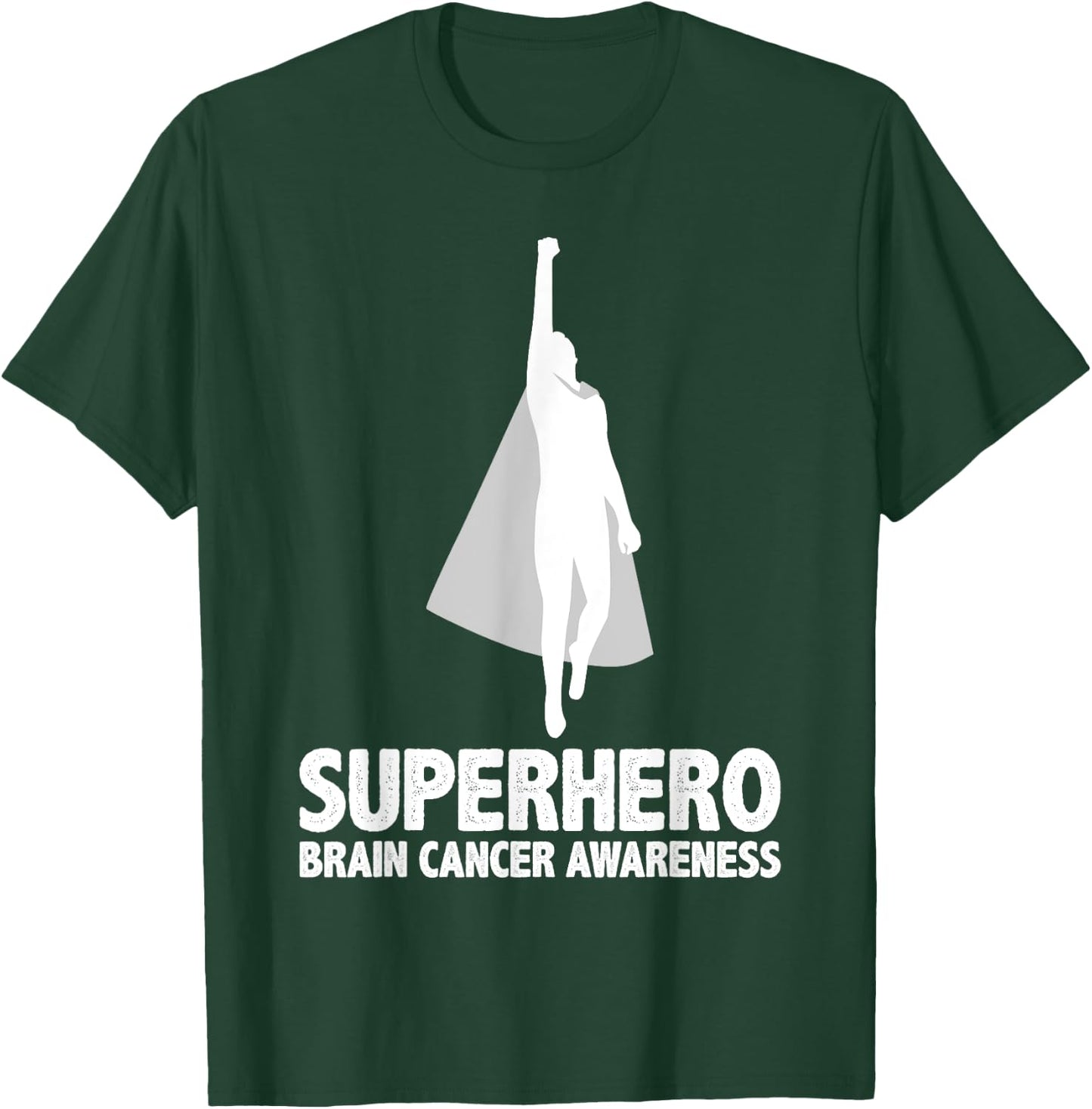 Superhero Men - Brain Cancer Awareness T-Shirt - T-Shirt | Forest