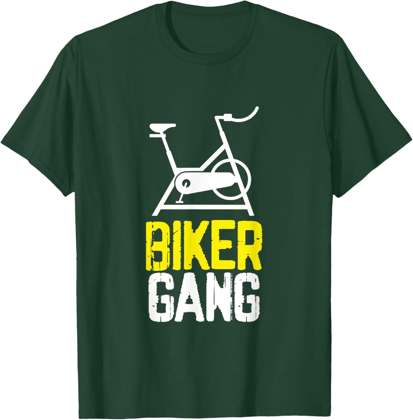 Biker Gang Funny Spin Saying Gym Workout Spinning T-Shirt - T-Shirt | Forest