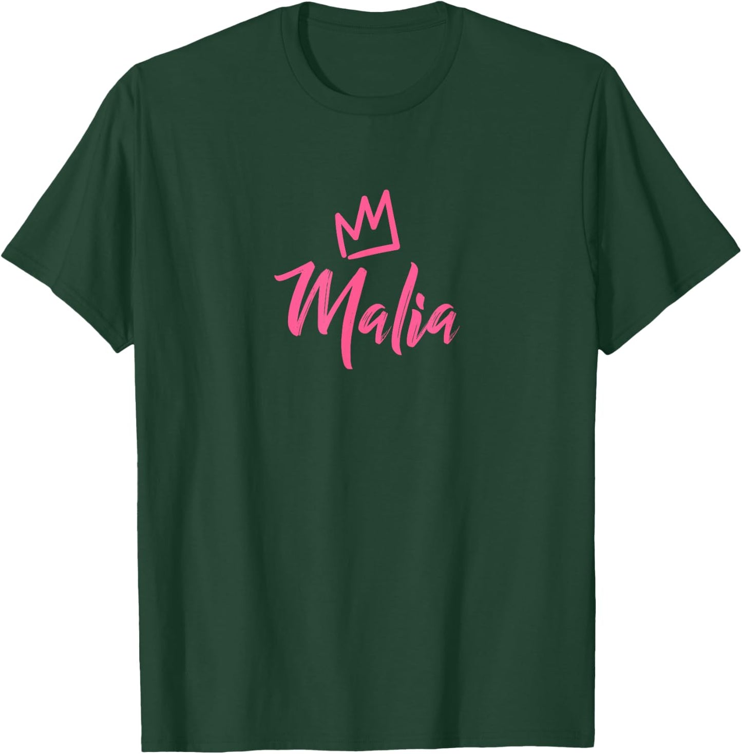 Malia the Queen / Pink Crown & Name Called Malia T-Shirt - T-Shirt | Forest
