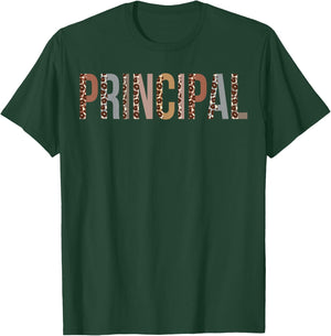 Principal Leopard Appreciation Apparel For Work T-Shirt - T-Shirt | Forest