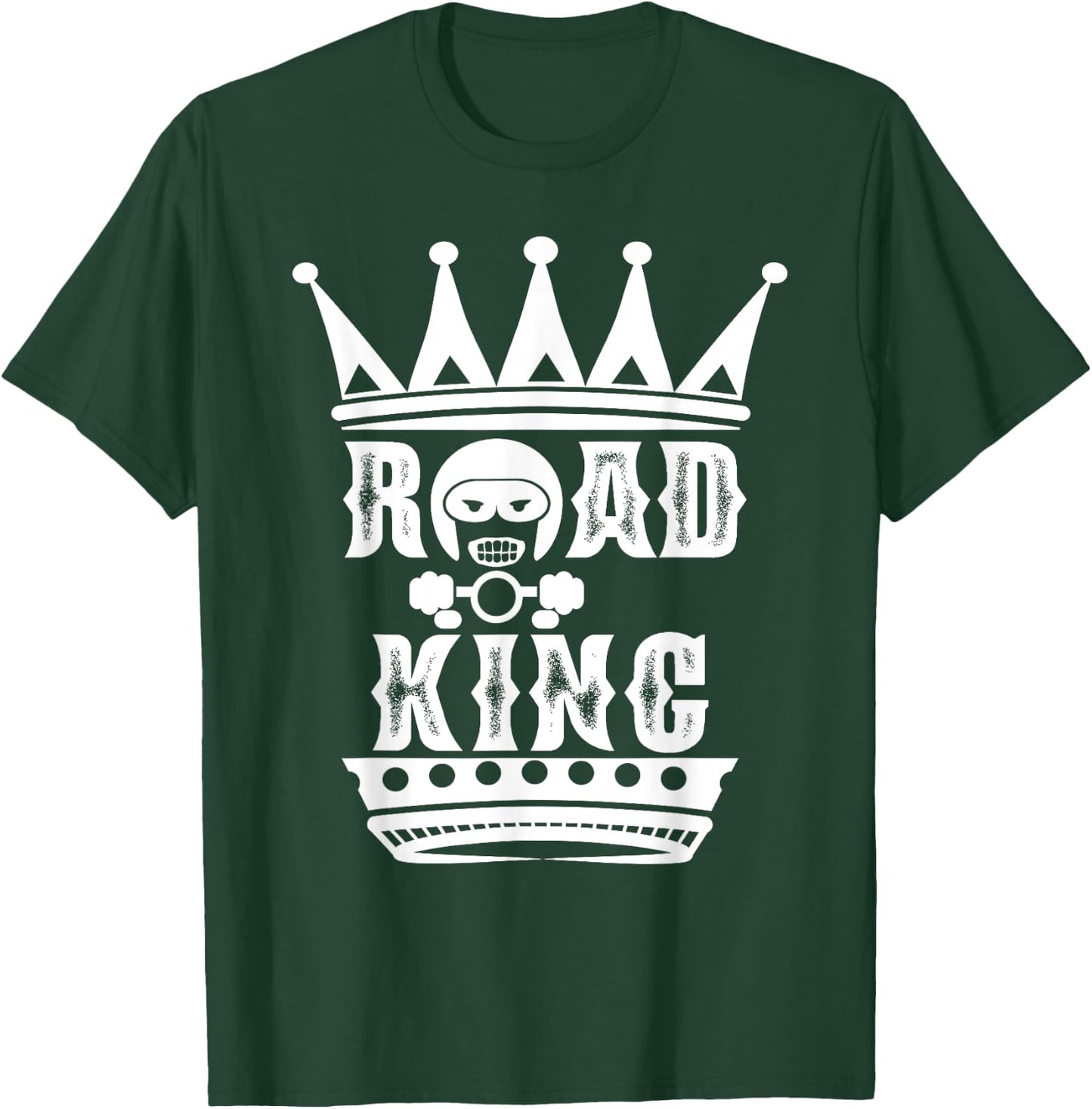 King of the Road - Motorcycle Biker Chopper Freedom Rider T-Shirt - T-Shirt | Forest