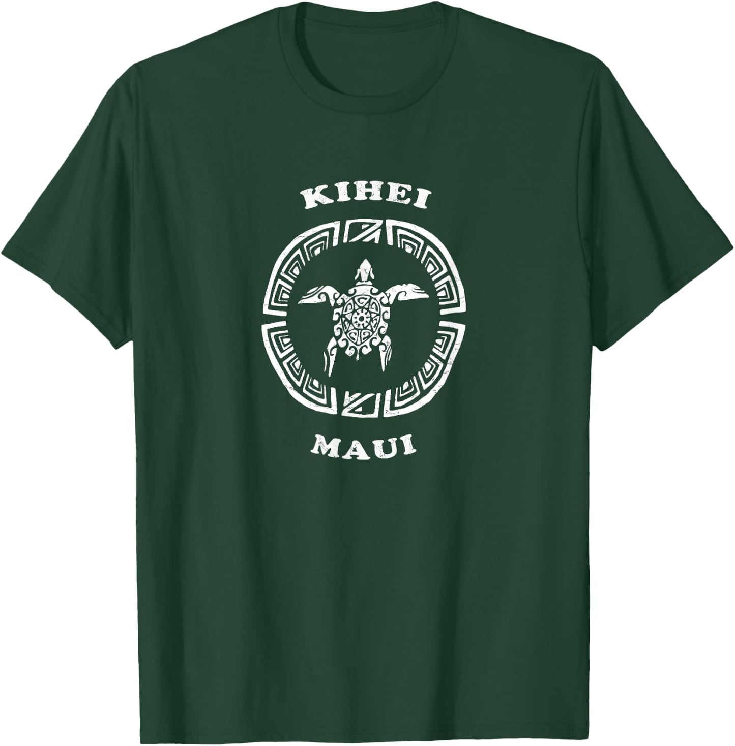 Kihei Maui, Hawaii Vintage Tribal Turtle Vacation T-Shirt - T-Shirt | Forest