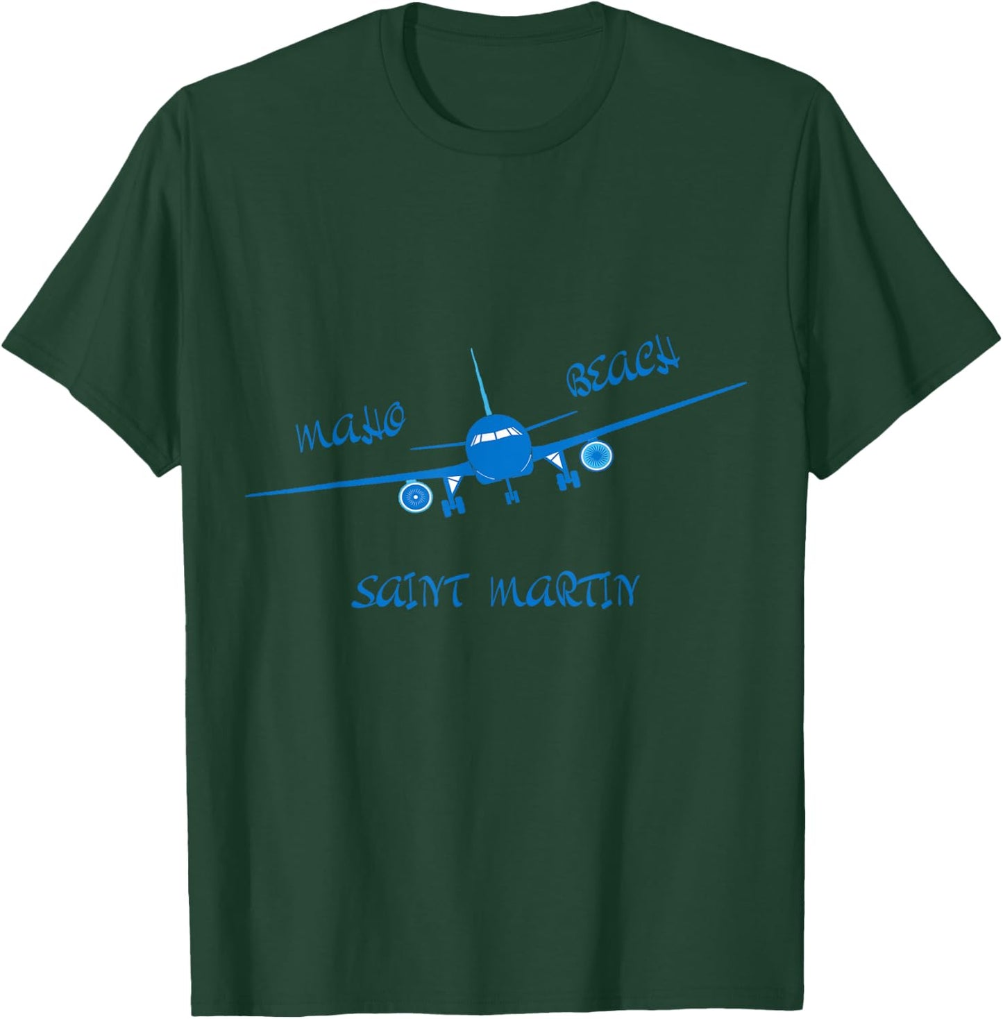 Maho Beach Saint Martin Airplane T-Shirt - T-Shirt | Forest