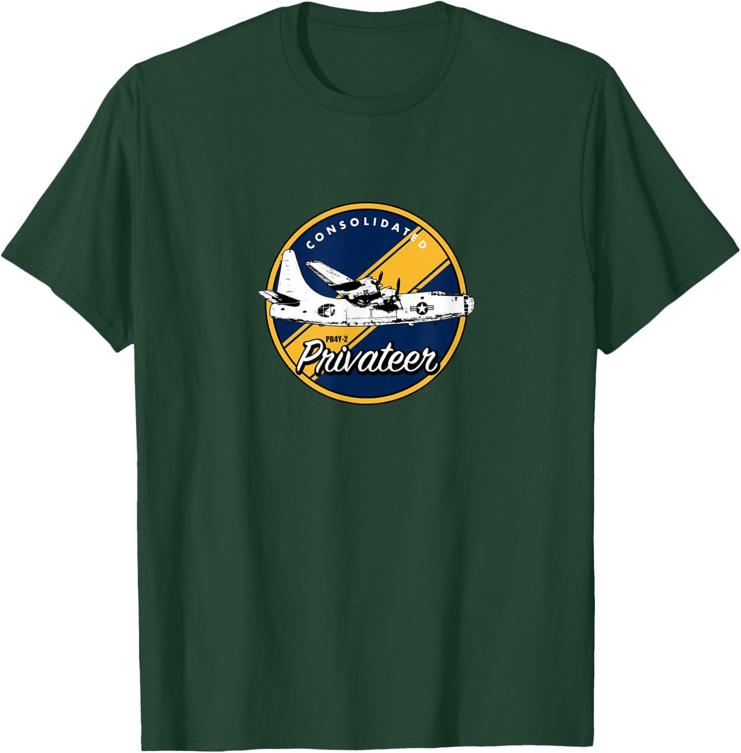 WWII Consolidated PB4Y-2 Privateer Veteran Veterans Day Xmas T-Shirt - T-Shirt | Forest
