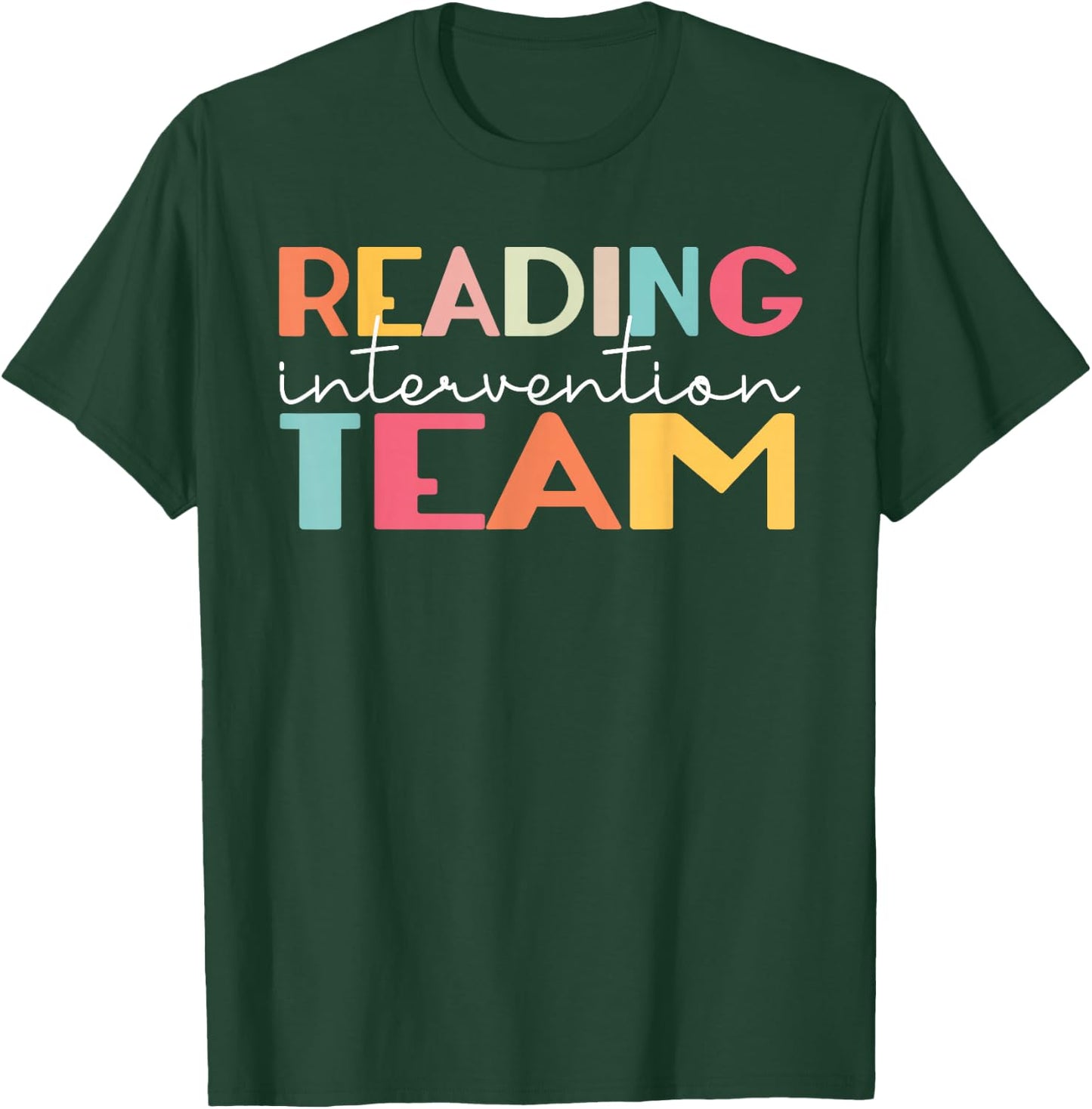 Reading Intervention Team Bookworm Librarian Reader T-Shirt - T-Shirt | Forest