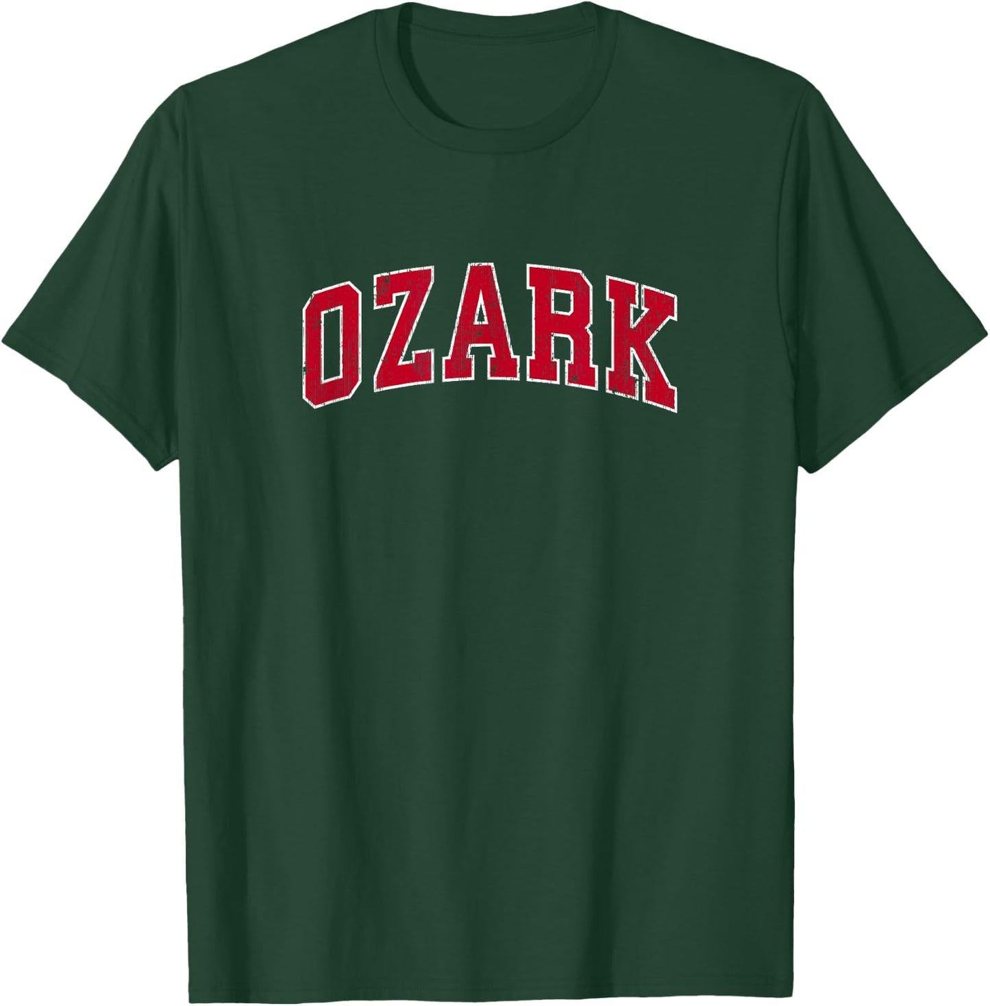 Ozark Missouri MO Vintage Sports Design Red Design T-Shirt - T-Shirt | Forest