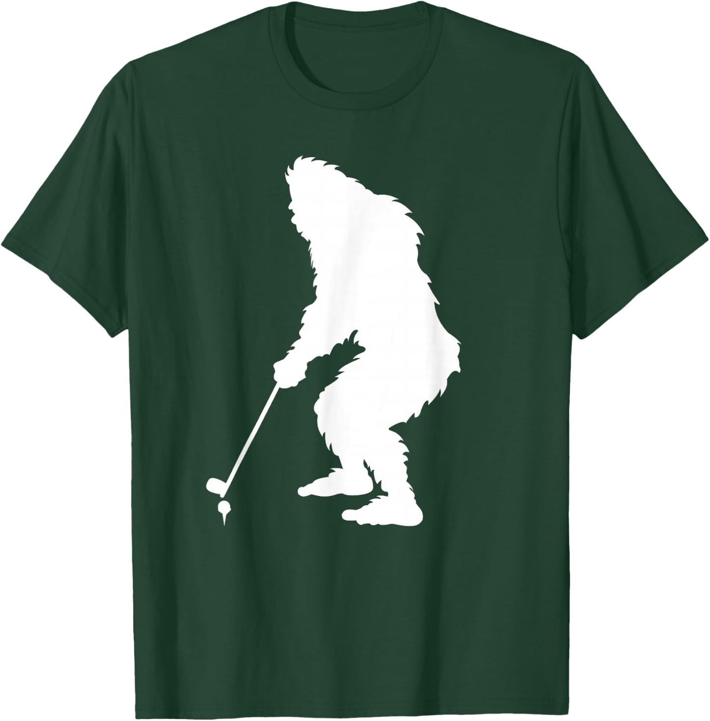 Sasquatch Golf Funny Bigfoot Playing Golf Gool Golfer Player T-Shirt - T-Shirt | Forest