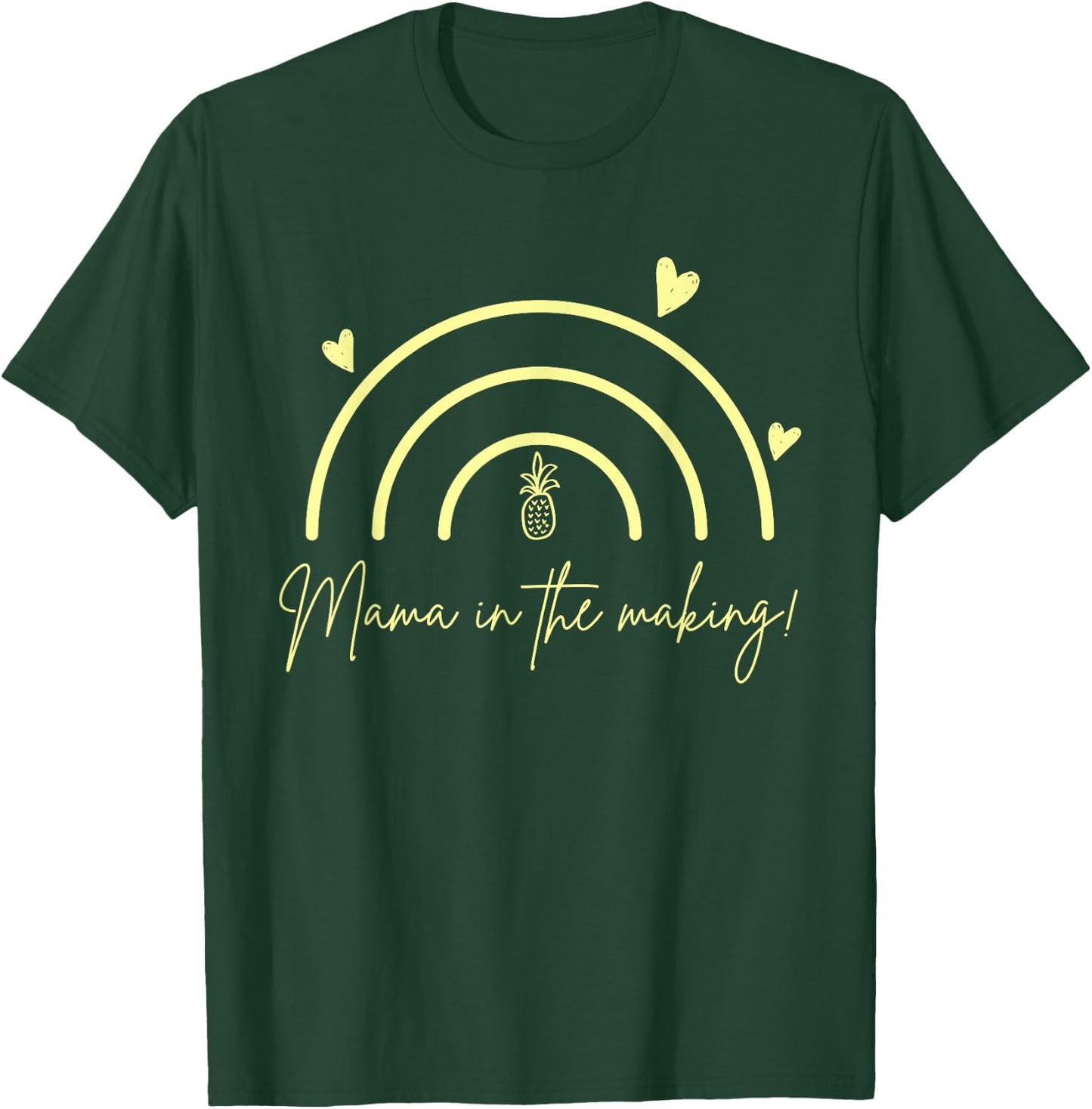 Mama In the Making Infertility IVF Pineapple Rainbow T-Shirt - T-Shirt | Forest