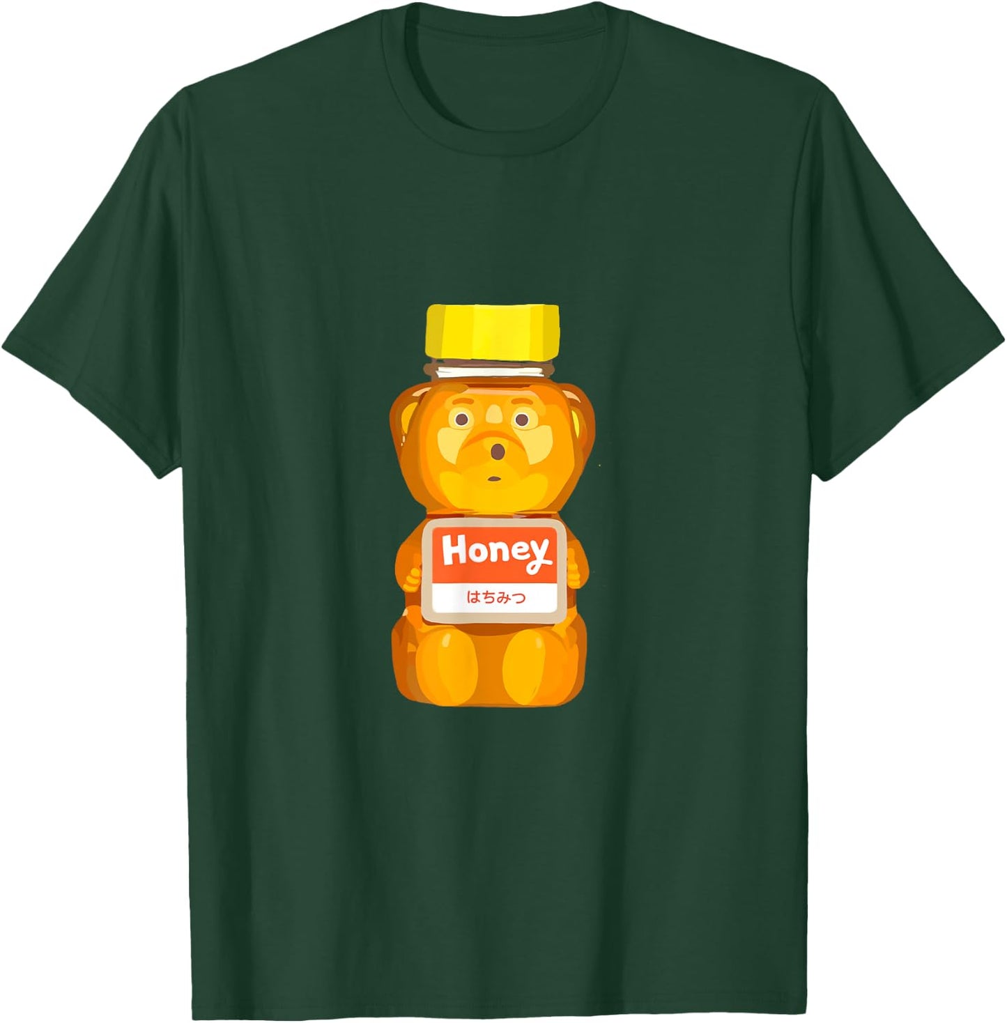 Honey Bear Honey Bottle Teddy Bear Jar Japan T-Shirt - T-Shirt | Forest
