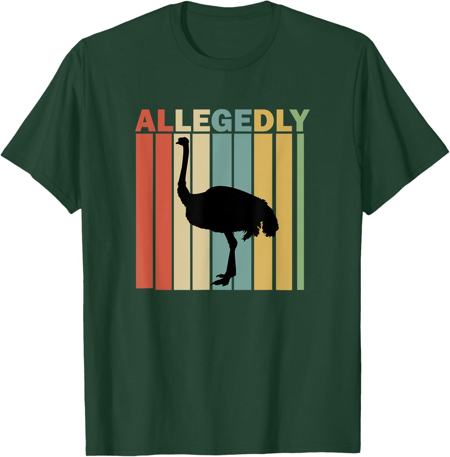 Vintage Allegedly Ostrich T-Shirt - T-Shirt | Forest