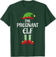Pregnant Elf Family Matching Group Christmas T-Shirt - T-Shirt | Forest