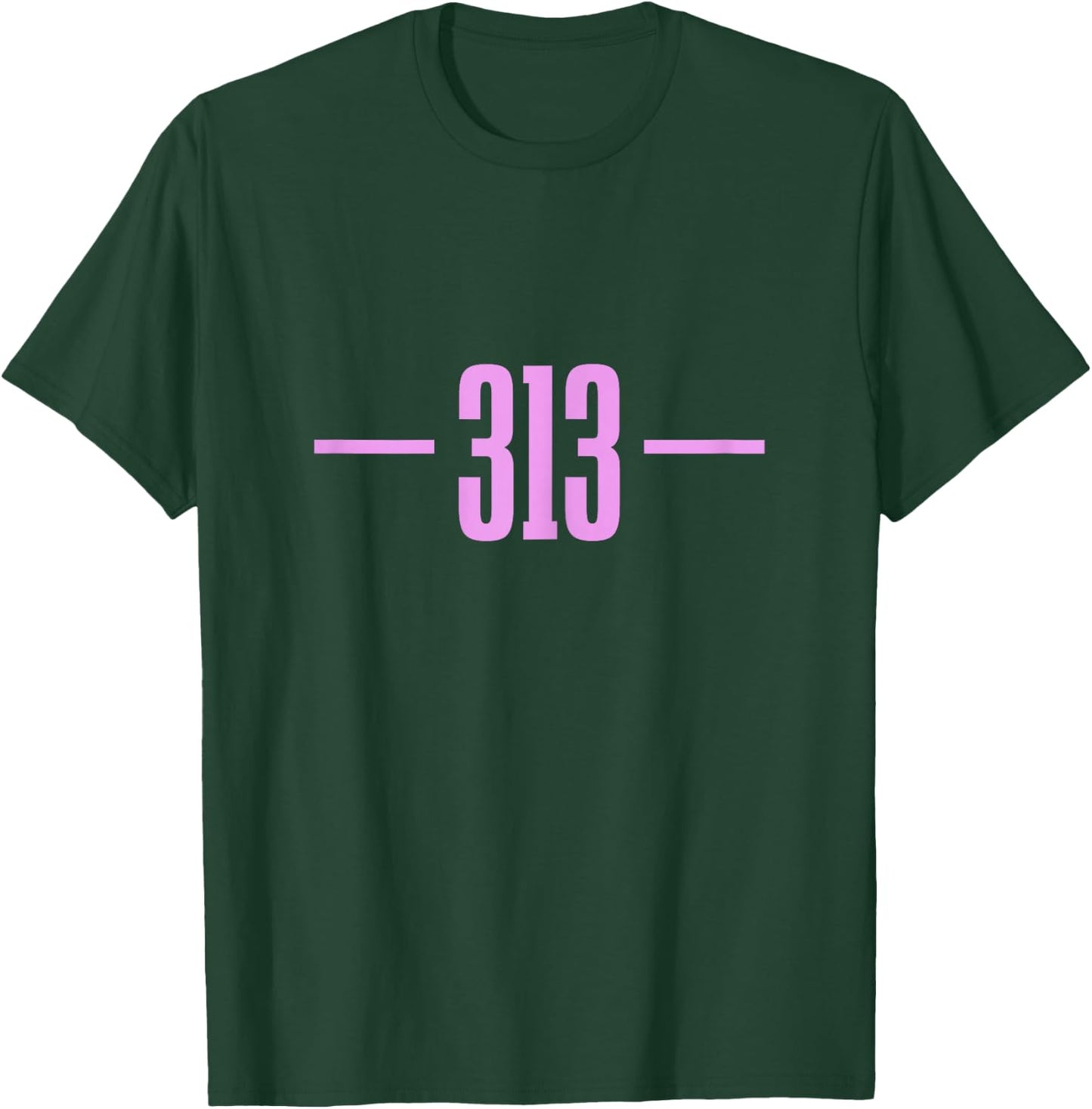Detroit Michigan 313 Area Code Pride Retro T-Shirt - T-Shirt | Forest