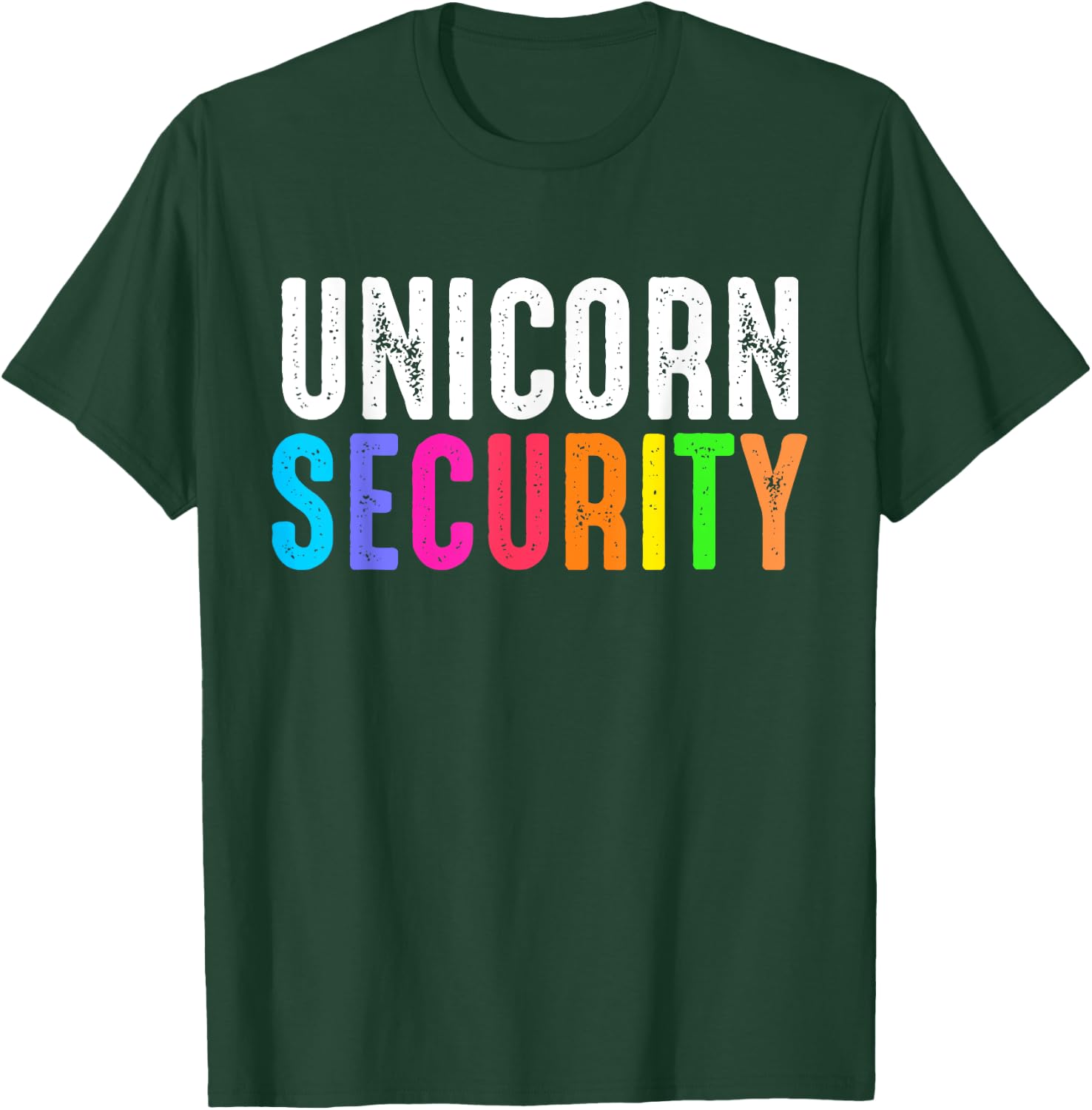 Halloween Dad Mom and Daughter Costume Unicorn Security T-Shirt - T-Shirt | Forest