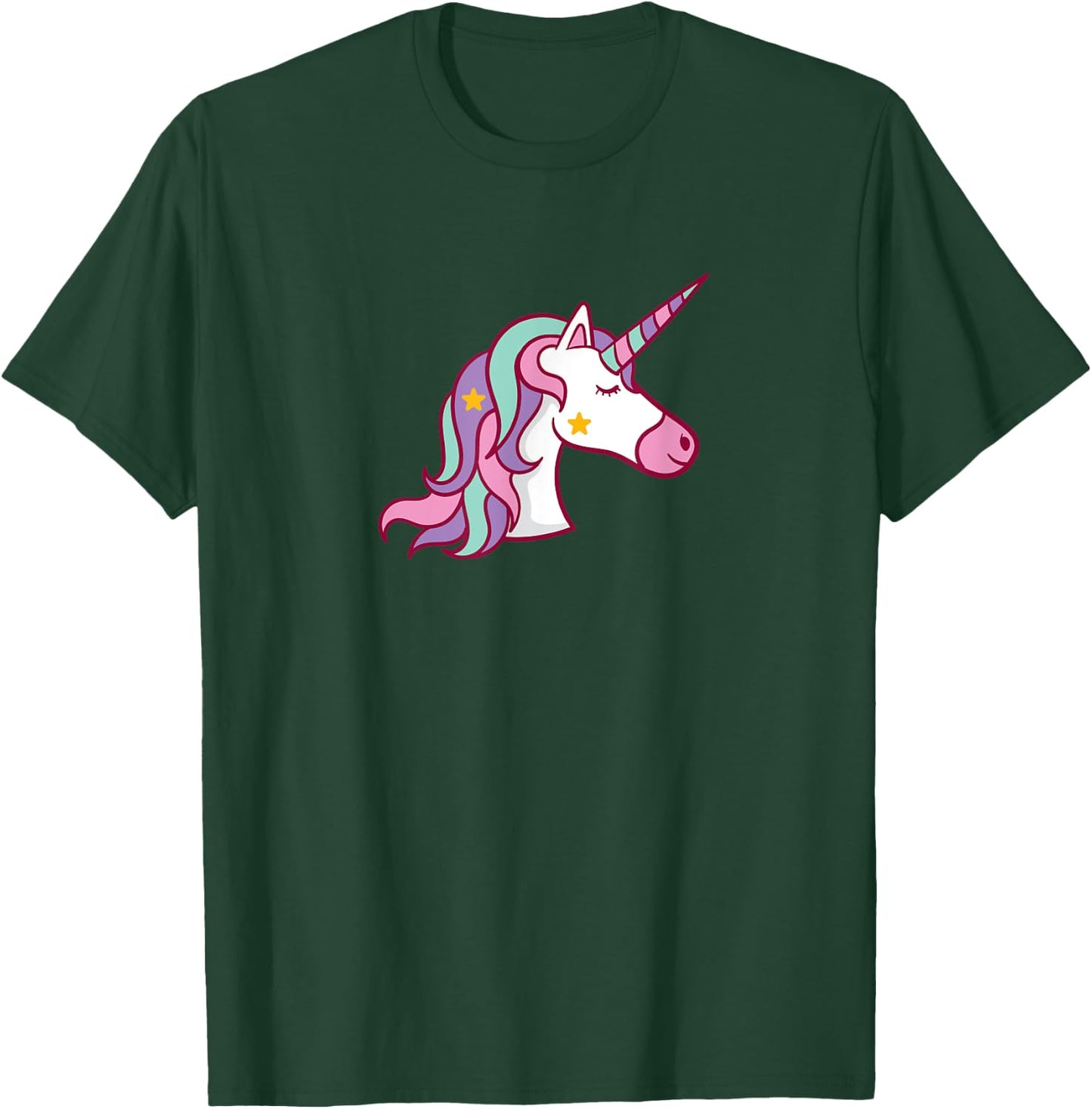 Pink Magic Unicorn Feminine Beautiful Girly Girlie Girl T-Shirt - T-Shirt | Forest