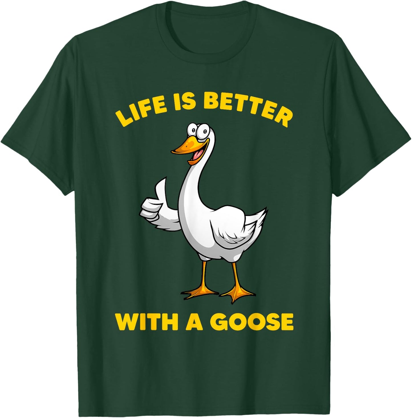 Cute Goose Design Women Toddler Grey White Goose Fan T-Shirt - T-Shirt | Forest