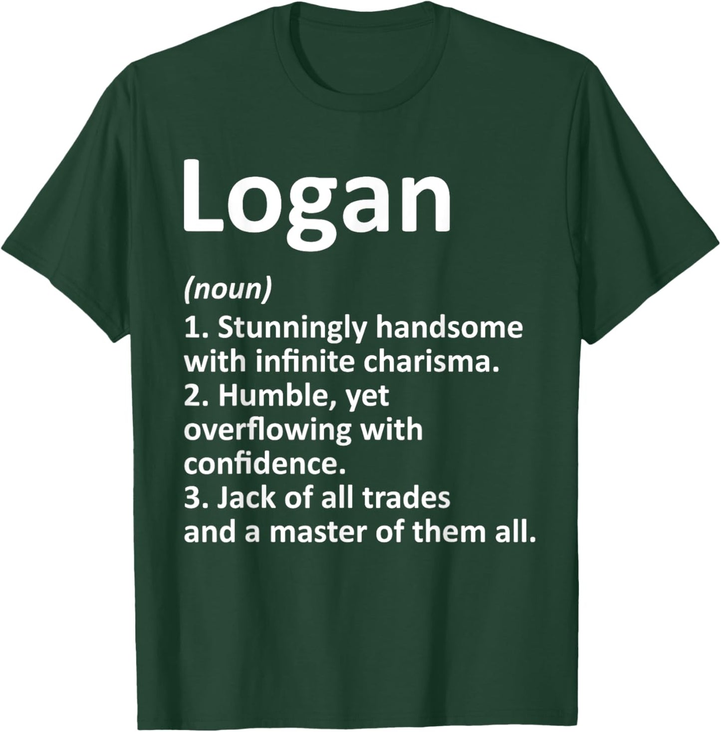 LOGAN Definition Personalized Name Funny Birthday Gift T-Shirt - T-Shirt | Forest