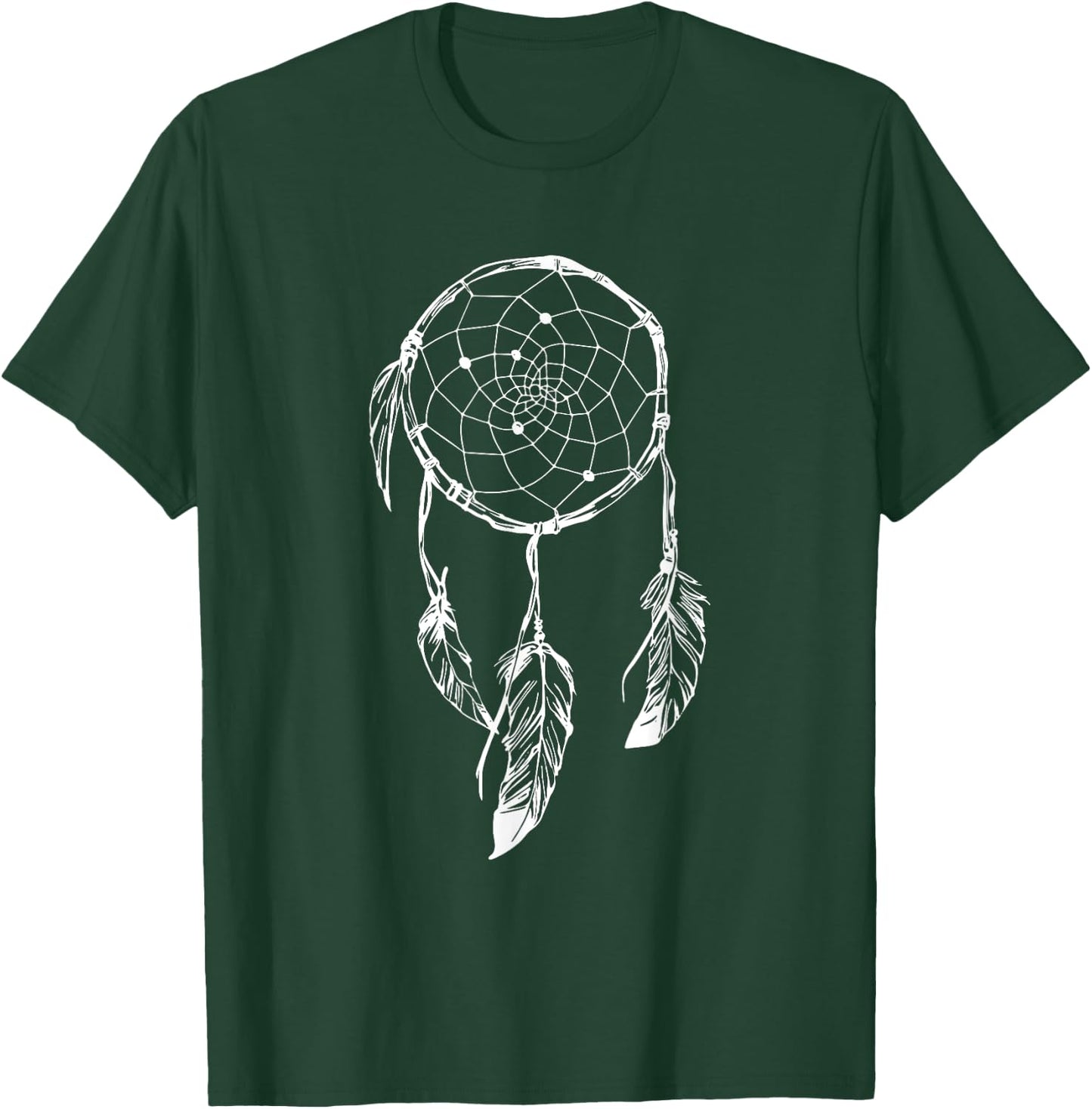 Dreamcatcher Mandala Feathers shirt native American T-Shirt - T-Shirt | Forest