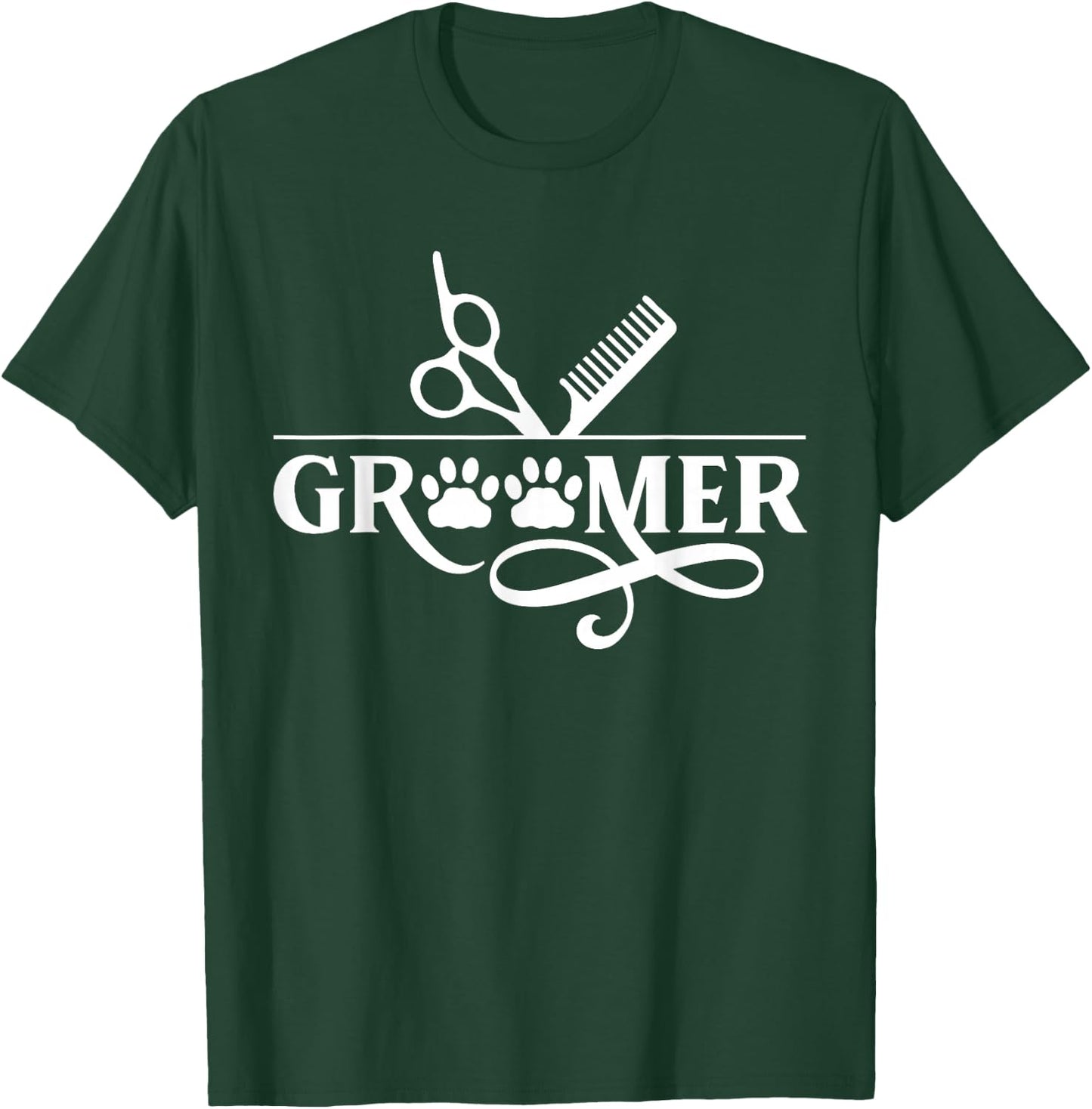 Groomer Salon Grooming Dog Animal T-Shirt - T-Shirt | Forest
