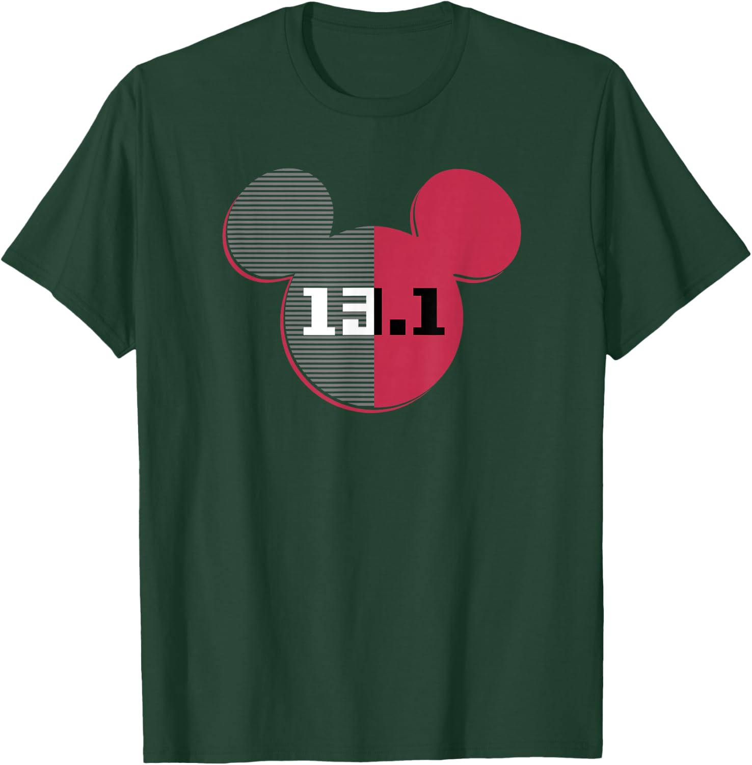Disney Mickey Mouse Ears Half Marathon 13.1 Runner T-Shirt - T-Shirt | Forest