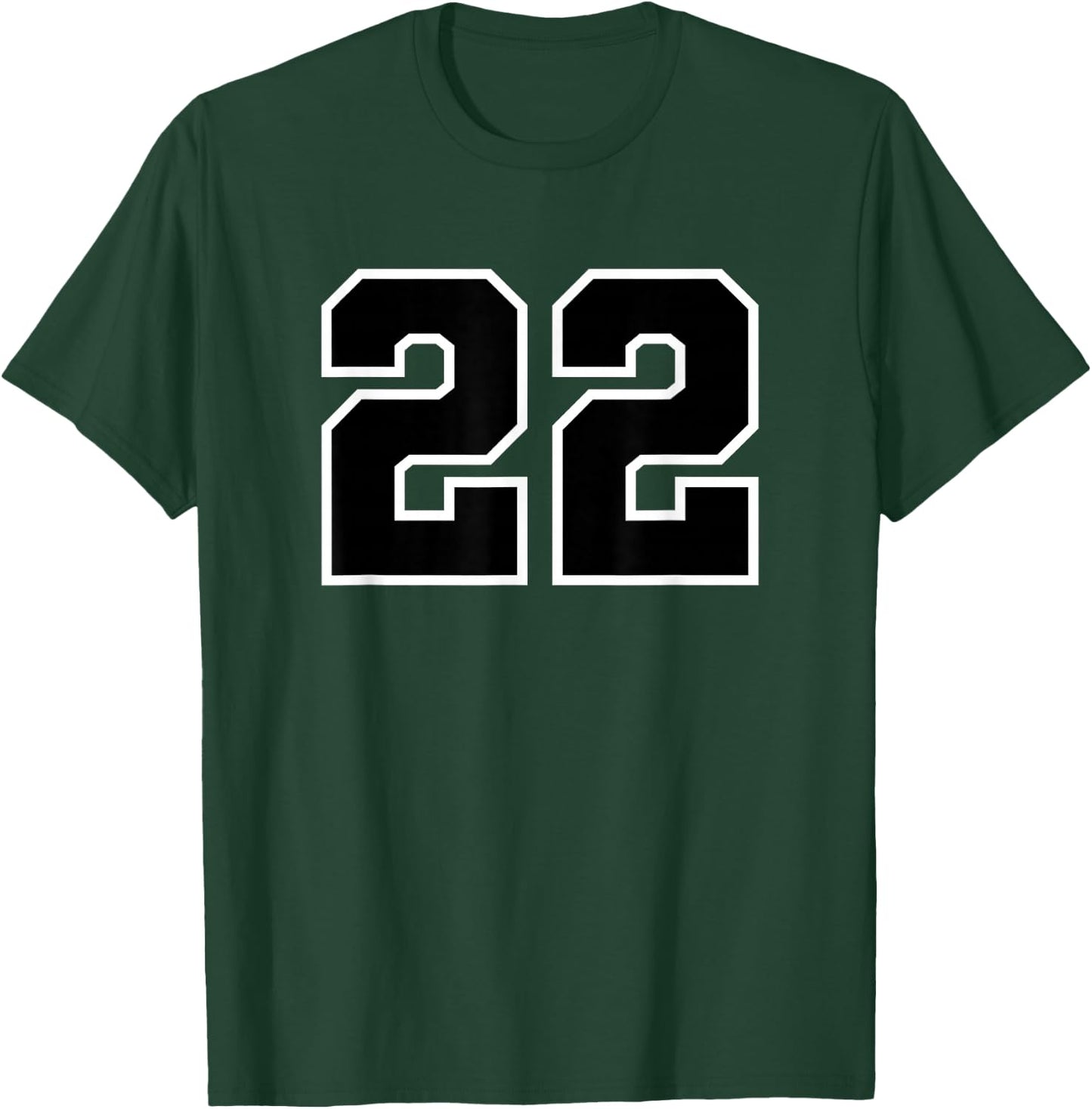Number #22 Sport Black Number T-Shirt - T-Shirt | Forest
