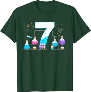 7 Year Old Kids Scientist 7th Birthday Kids Science T-Shirt - T-Shirt | Forest