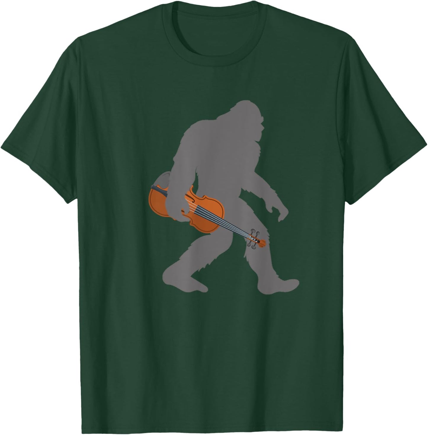 Funny Fiddle Violinist Bigfoot musician with Violin T-Shirt - T-Shirt | Forest