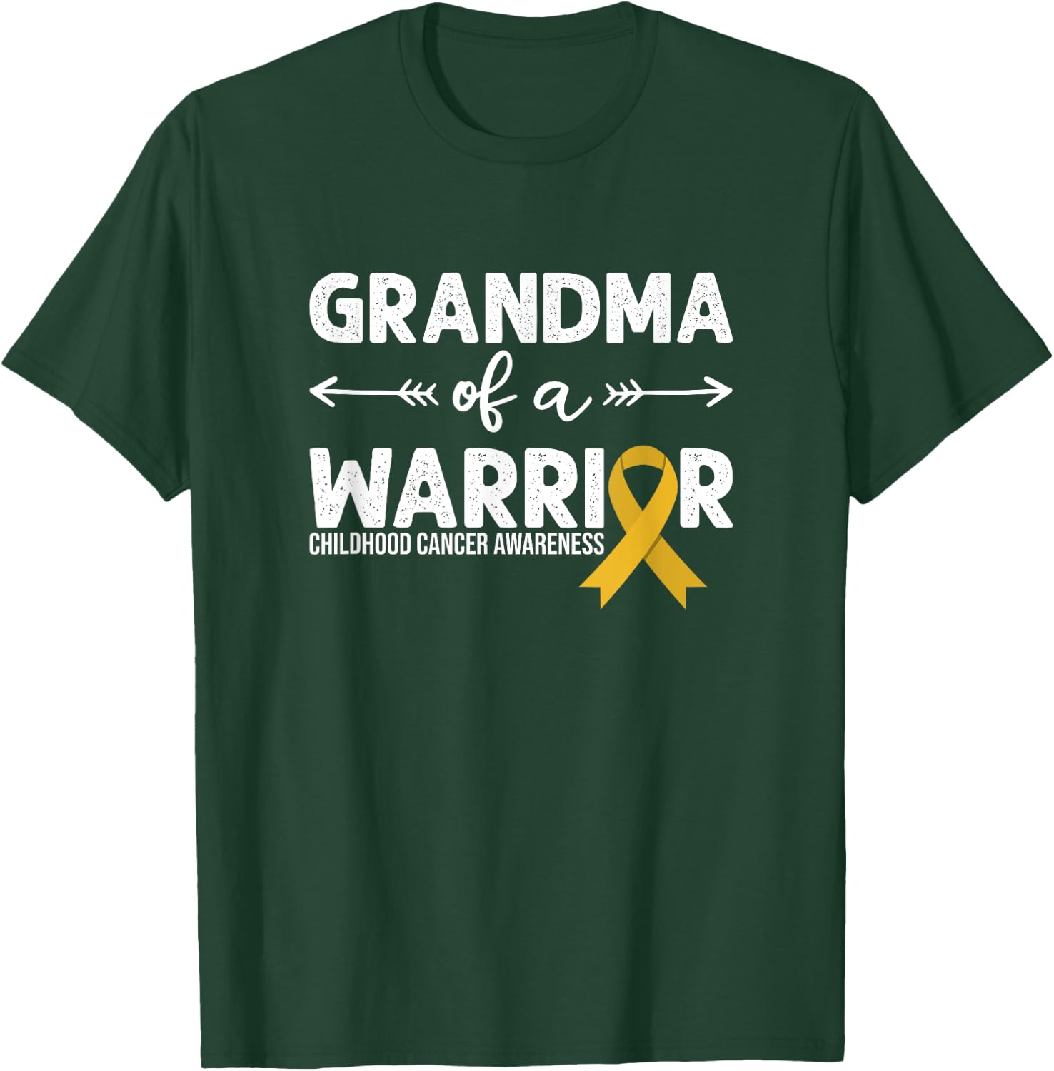 Grandma Of A Warrior - Childhood Cancer Awareness T-Shirt - T-Shirt | Forest