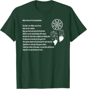 Native American Ten Commandments Shirt T-Shirt - T-Shirt | Forest