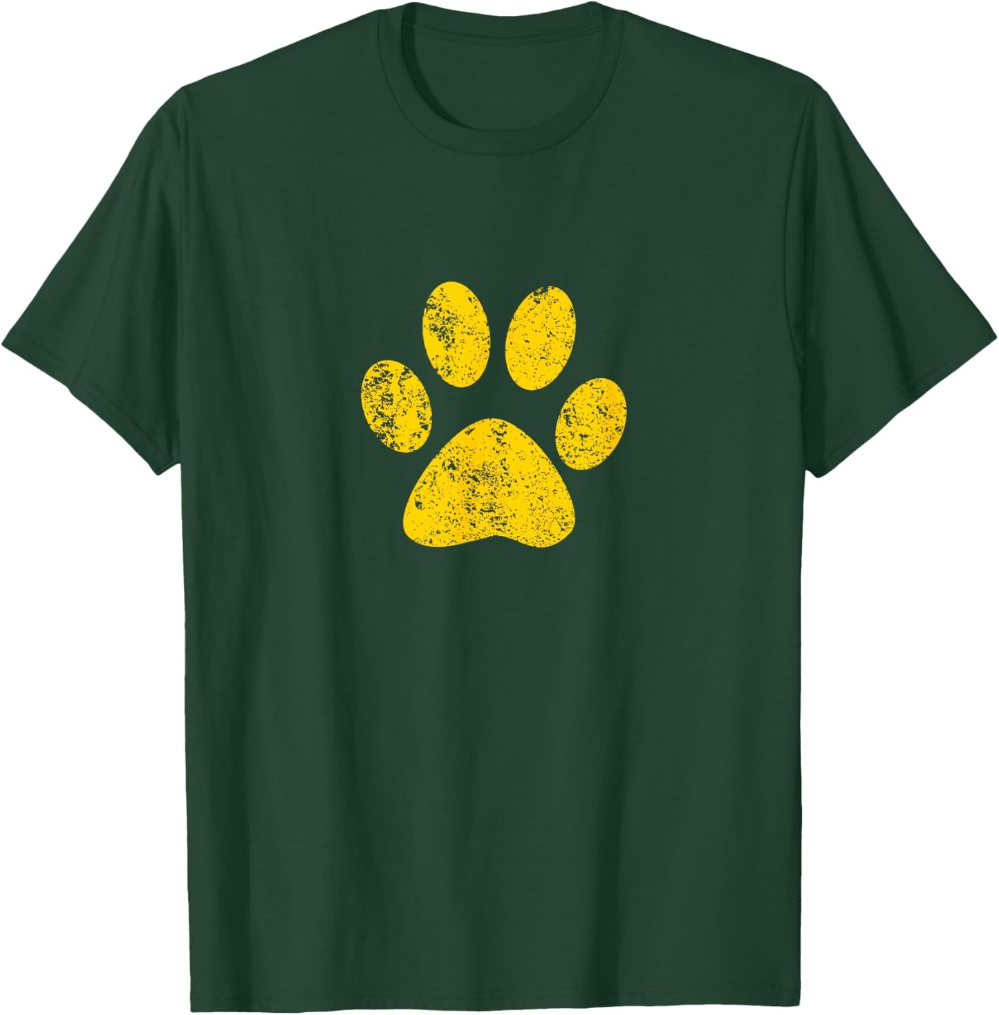Dog Cat Paw Print Bulldogs Wildcats Huskies Tigers T Shirt Women Girls Kids T-Shirt - T-Shirt | Forest
