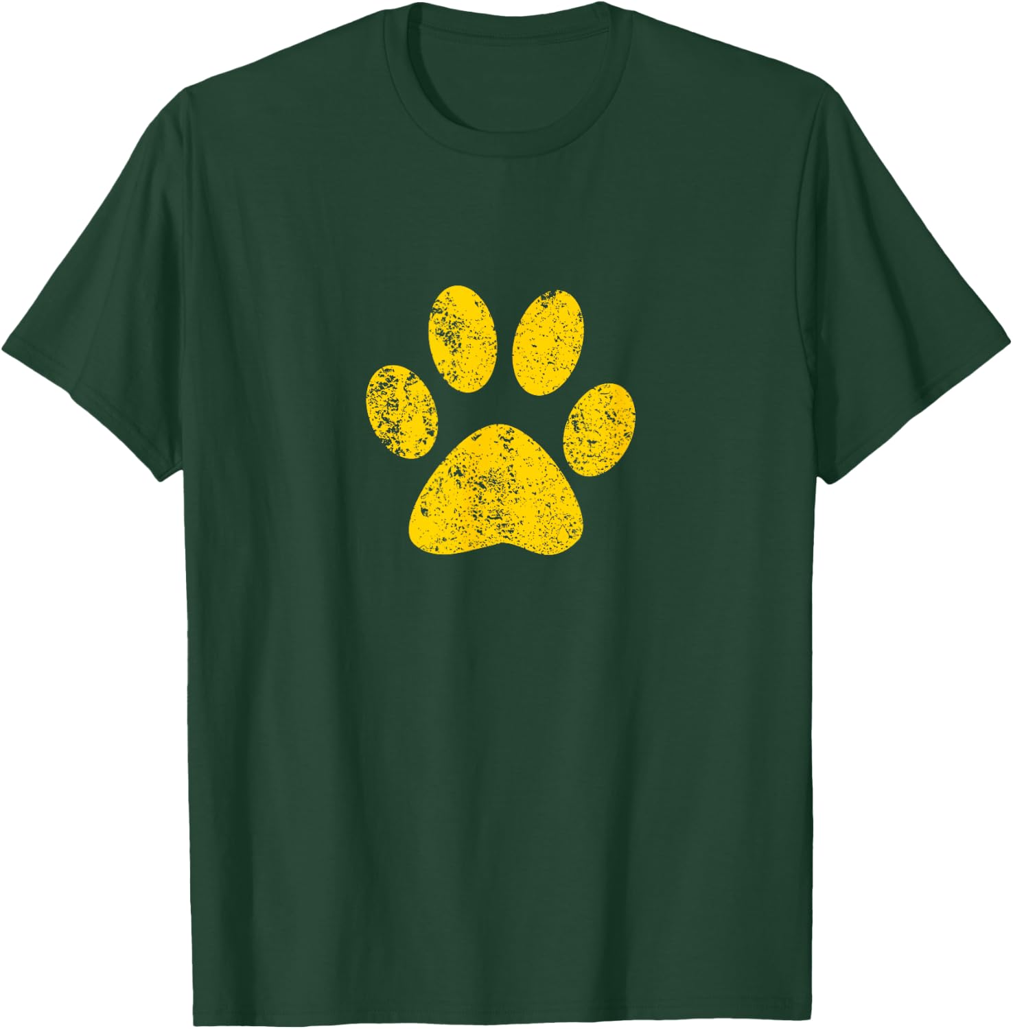 Dog Cat Paw Print Bulldogs Wildcats Huskies Tigers T Shirt Women Girls Kids T-Shirt - T-Shirt | Forest