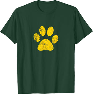 Dog Cat Paw Print Bulldogs Wildcats Huskies Tigers T Shirt Women Girls Kids T-Shirt - T-Shirt | Forest