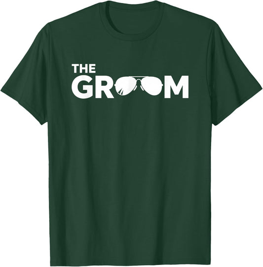 The Groom Sunglasses Bachelor Party Groom Wedding T-Shirt - T-Shirt | Forest