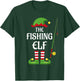 Fishing Elf Family Matching Group Christmas T-Shirt - T-Shirt | Forest