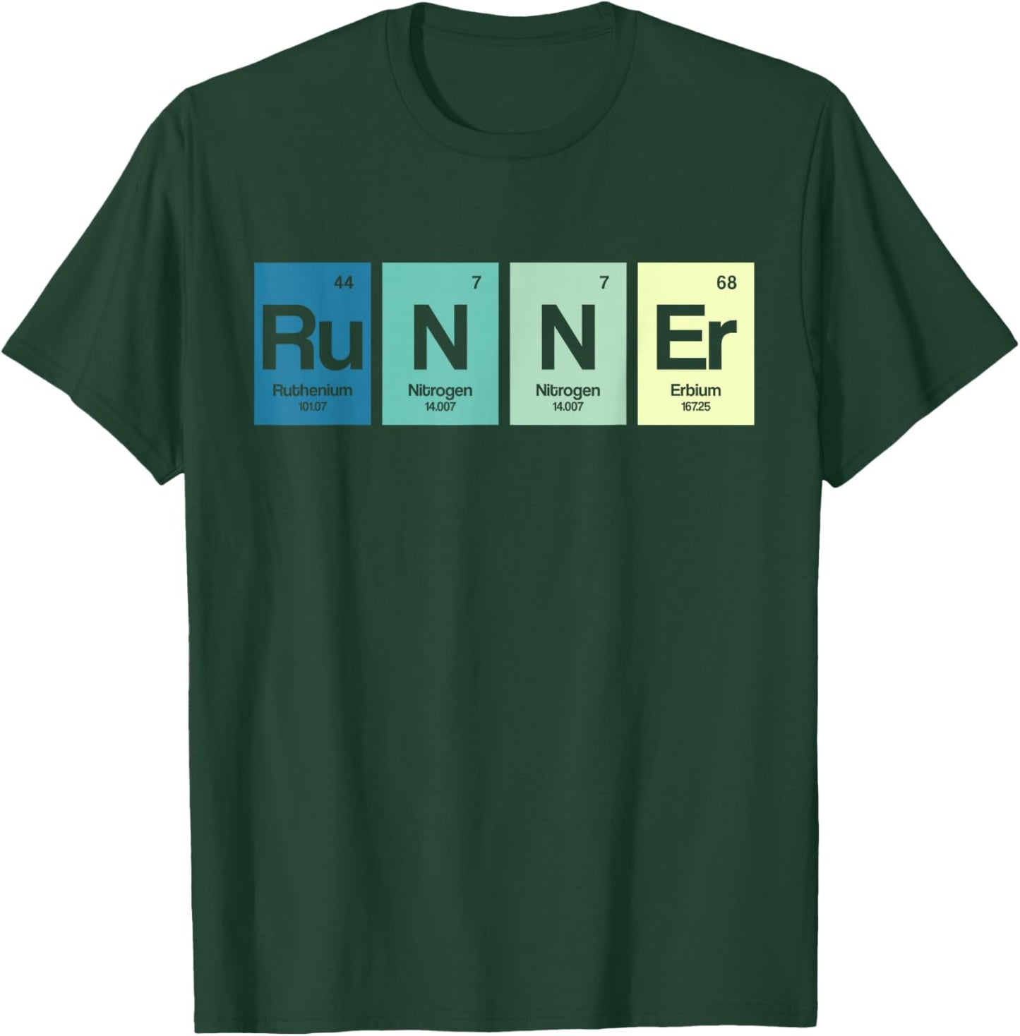 Runner Periodic Table Funy Marathon Runners Science Gift T-Shirt - T-Shirt | Forest